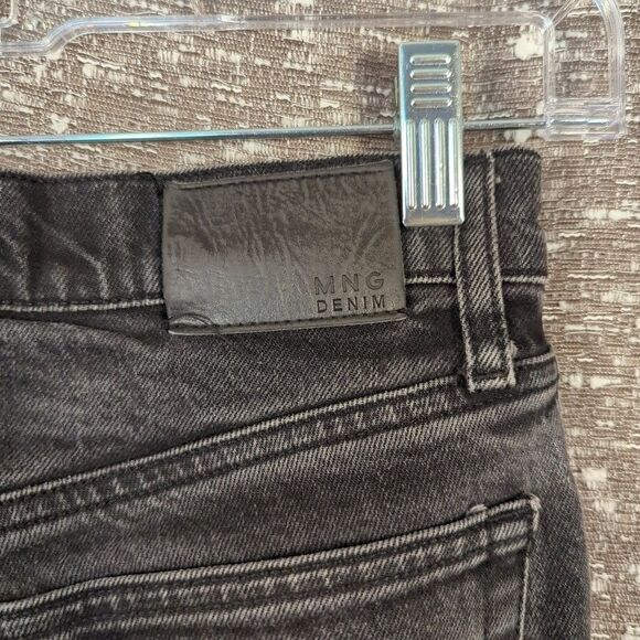 Mango MNG Black Wash Denim Jeans 5 Button Fly Women's 4 - Picture 7 of 12